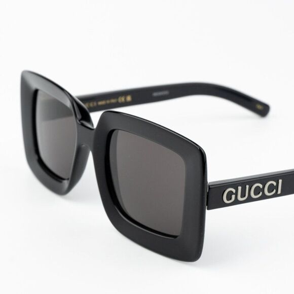 NEW Gucci GG1718S 001 Black Grey Women Square Sunglasses GG 1718S main image 6